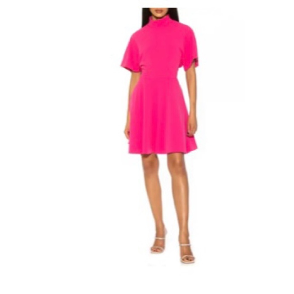 2 Two Alexia Admor Autumn Mock Neck Fit & Flare Dresses 👗 👚 GreenPink dresses